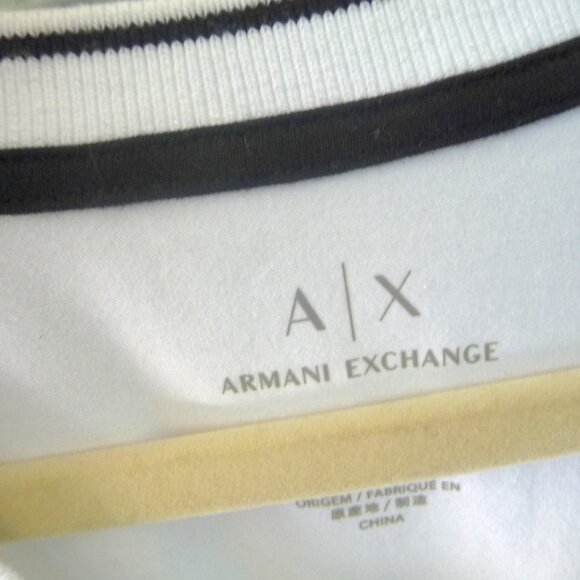 ARMANI EXCHANGE A/X WHITE SHIRT MEDIUM SLIM FIT - Picture 4 of 12